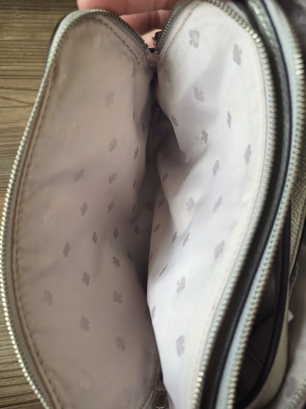Kate Spade Metallic Silver Floral Crossbody Bag - Picture 6 of 10